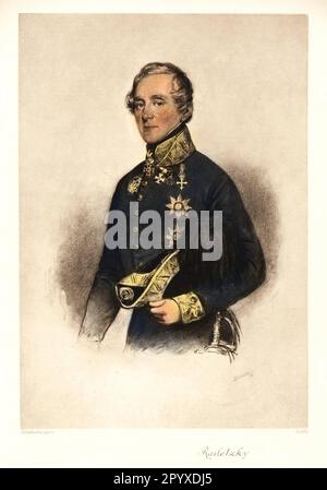 Joseph Comte Radetzky von Radetz (1766-1858), maréchal autrichien. Peinture par Kriehuber. Photo: Heliogravure, Corpus Imaginum, Collection Hanfstaengl. [traduction automatique] Banque D'Images