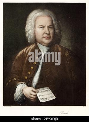 Johann Sebastian Bach (1685-1750), compositeur allemand. Peinture de Hausmann. Photo: Heliogravure, Corpus Imaginum, Collection Hanfstaengl. [traduction automatique] Banque D'Images