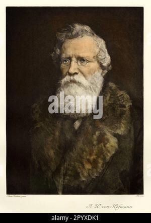 August Wilhelm Hofmann (1818-1892), chimiste allemand, peinture de Hanns Fechner. Photo: Heliogravure, Corpus Imaginum, Collection Hanfstaengl. [traduction automatique] Banque D'Images