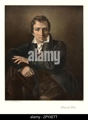 Heinrich Heine (1797-1856), poète allemand. Après une lithographie d'Oppenheim. Photo: Heliogravure, Corpus Imaginum, Collection Hanfstaengl. [traduction automatique] Banque D'Images