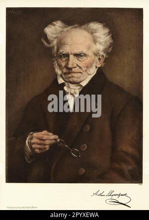 Arthur Schopenhauer (1788-1860), philosophe allemand. Peinture par Wulff. Photo: Heliogravure, Corpus Imaginum, Collection Hanfstaengl. [traduction automatique] Banque D'Images