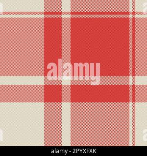 Motif écossais textile. Texture fond sans couture. Tartan en tissu vectoriel à carreaux rouge et clair. Illustration de Vecteur