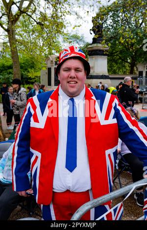 Scènes sur le Mall et les environs de Londres la veille du couronnement de Charles III, vendredi 5 mai 2023 Banque D'Images