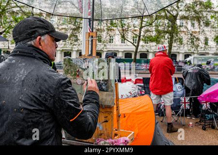 Scènes sur le Mall et les environs de Londres la veille du couronnement de Charles III, vendredi 5 mai 2023 Banque D'Images