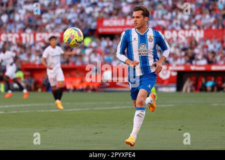 Séville, Espagne. 04th mai 2023. Brian Olivan (14) d'Espanyol vu pendant le match LaLiga Santander entre Sevilla FC et Espanyol à l'Estadio Ramon Sanchez Pizjuan à Séville. (Crédit photo : Gonzales photo/Alamy Live News Banque D'Images