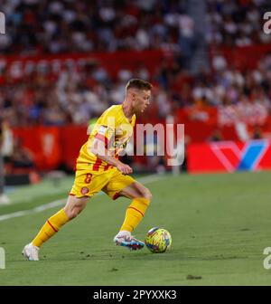 Séville, Espagne. 03rd mai 2023. Séville, Espagne 3 mai 2023 Tsyhankov (8Girona) regarde pendant le match du jour numéro 33 de la ligue Santander entre Sevilla FC et Gérone au stade Sanchez Pizjuan (Lorena Martin/SPP) crédit: SPP Sport presse photo. /Alamy Live News Banque D'Images