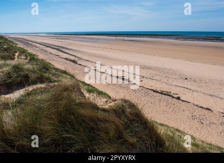 La plage de Portbail dans le Cotentin, Normandie, France Banque D'Images