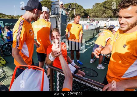 Vilamoura, Portugal, 05th mai 2023. Ruben Spaargaren, joueur de tennis en fauteuil roulant des pays-Bas, lors de la coupe de l'équipe mondiale en fauteuil roulant 2023 à l'Académie de tennis de Vilamoura. Photo: Frank Molter Banque D'Images