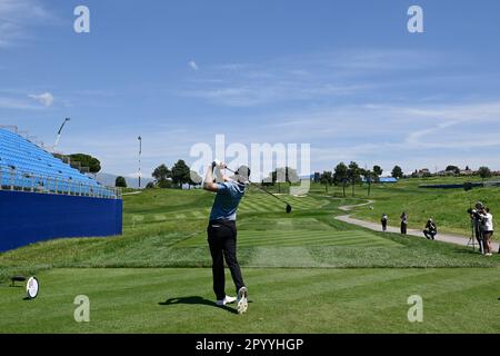 5th mai 2023, Marco Simone Golf and Country Club, Guidonia, Italie; DS automobiles Italian Open Golf Round 2; CELLI, Filippo Banque D'Images