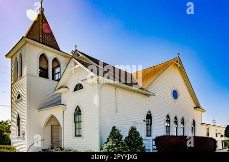 L'église luthérienne de Sion, également connue sous le nom d'église luthérienne de Sion suédoise, est photographiée, 30 avril 2023, à Silverhill, Alabama. L'église a été construite en 1916. Banque D'Images