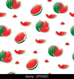 Motif sans coutures en pastèques Illustration de Vecteur