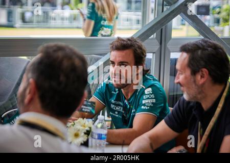 Miami Gardens, Floride, États-Unis. 5th mai 2023. 14 Fernando Alonso (ESP) Aston Martin. Pratique et Paddock Life, Grand Prix de Miami F1 à l'aérodrome international de Miami sur 5 mai 2023 dans les jardins de Miami, Floride, États-Unis. Credit: Yaroslav Sabitov/YES Market Media/Alay Live News. Banque D'Images