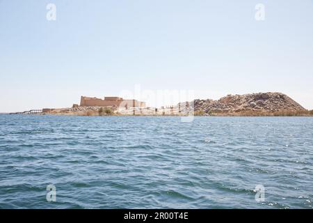 Le temple de l'île de New Kalabsha à l'extérieur d'Assouan, en Égypte Banque D'Images