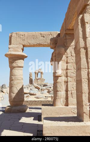 Le temple de l'île de New Kalabsha à l'extérieur d'Assouan, en Égypte Banque D'Images