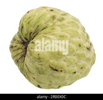 Pomme de crème ou pomme de sucre isolée sur fond blanc Banque D'Images