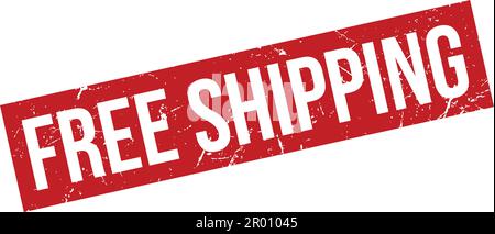 Red Grunge Free Shipping caoutchouc Stamp isolé sur fond blanc Illustration de Vecteur