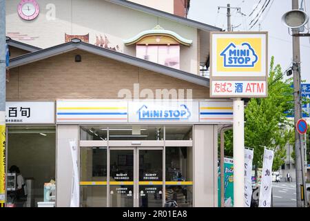 MINISTOP magasin de proximité près du parc Umekoji à Kyoto, Japon. Banque D'Images