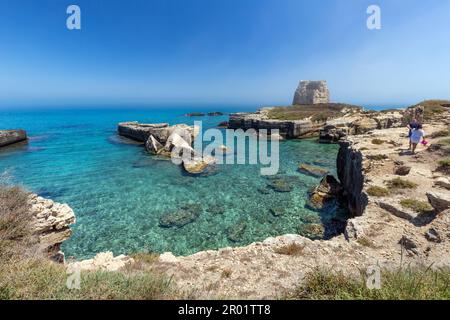 Località Roca Vecchia a Melendugno in provincia di Lecce Banque D'Images