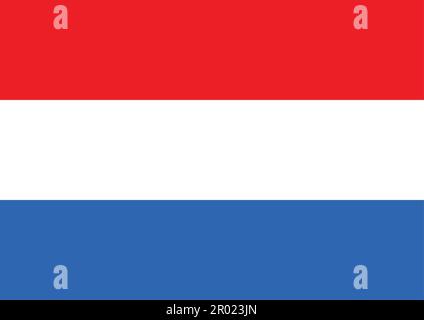 Drapeau néerlandais représenté par des bandes colorées, rouge, blanc, bleu Illustration de Vecteur