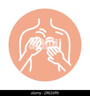 Icône de couleur de ligne de massage thérapeutique du dos. Physiothérapie, acupuncture, réadaptation. Elément vectoriel isolé. Pictogramme de contour pour page Web, mobile Illustration de Vecteur