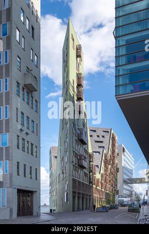 Amsterdam, pays-Bas - immeuble Ijdok par Zeinsra van Gelderen Architects Banque D'Images