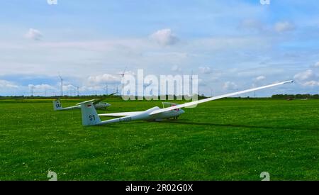 Planeurs dans le club de voile Aero Club Grevenboich Neuss en Allemagne Banque D'Images