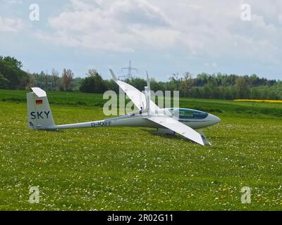 Planeurs dans le club de voile Aero Club Grevenboich Neuss en Allemagne Banque D'Images