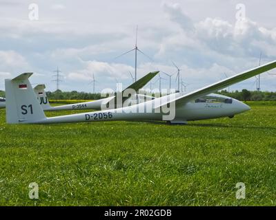 Planeurs dans le club de voile Aero Club Grevenboich Neuss en Allemagne Banque D'Images