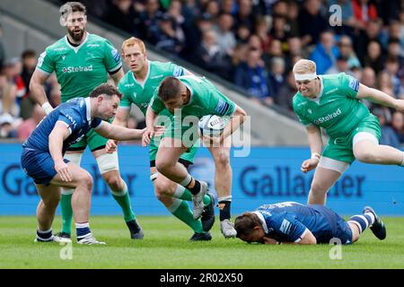 Jamie Blamire, de Newcastle Falcons, en action pendant le match Gallagher Premiership au stade AJ Bell, à Salford. Date de la photo: Samedi 6 mai 2023. Banque D'Images