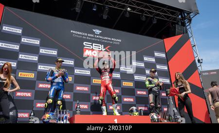 Barcellona, Espagne. 06th mai 2023. Circuit de Barcelone-Catalunya, Barcellona, Espagne, 06 mai 2023, N°1 Alvaro Bautista ESP Ducati Panigale V4R ARUBA.IT Racing -Ducati pendant Prosecco DOC Catalunya Round FIM Superbike World Championship 2023 - Race1 - World Superbike - SBK Credit: Live Media Publishing Group/Alay Live News Banque D'Images