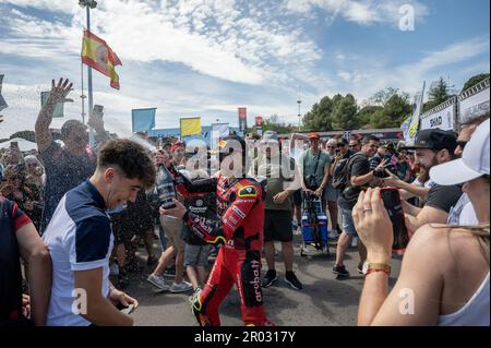 Barcellona, Espagne. 06th mai 2023. Circuit de Barcelone-Catalunya, Barcellona, Espagne, 06 mai 2023, N°1 Alvaro Bautista ESP Ducati Panigale V4R ARUBA.IT Racing -Ducati pendant Prosecco DOC Catalunya Round FIM Superbike World Championship 2023 - Race1 - World Superbike - SBK Credit: Live Media Publishing Group/Alay Live News Banque D'Images