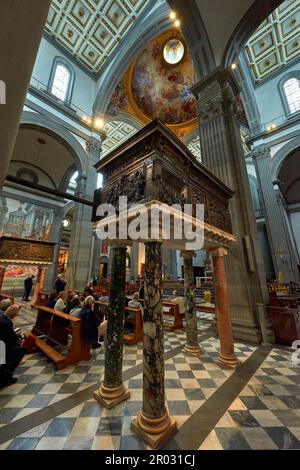 'La passion' de Donatello en marbre et bronze à la basilique San Lorenzo. Florence, Italie Banque D'Images