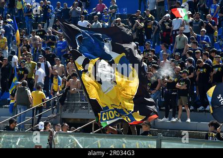 Pise, Italie. 06th mai 2023. Fans de Frosinone pendant l'AC Pise vs Frosinone Calcio, football italien série B match à Pise, Italie, 06 mai 2023 crédit: Agence de photo indépendante / Alamy Live News Banque D'Images