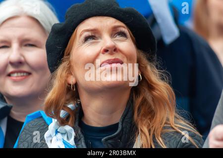 Glasgow, Écosse, Royaume-Uni. 6th mai 2023. Le MSP de l'Ash Regan rejoint les supporters de l'indépendance écossaise pour marcher du parc Kelvingrove à travers le centre-ville pour un rallye à Glasgow Green. L'événement a été organisé par le groupe tous sous une bannière. Credit: SKULLY/Alay Live News Banque D'Images