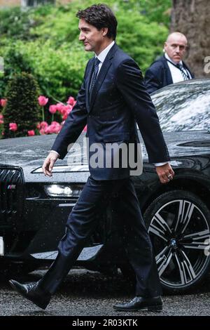 Londres, Royaume-Uni. 06th mai 2023. Le Premier ministre britannique Rishi Sunak accueille Justin Trudeau, premier ministre du Canada, au 10, rue Downing. Credit: Imagetraceur/Alamy Live News Banque D'Images