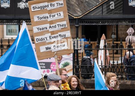 Glasgow, Écosse, Royaume-Uni. 06th mai 2023. « Tout sous une bannière », la marche de l'indépendance écossaise à Glasgow. Credit R.Gass/Alamy Live News Banque D'Images