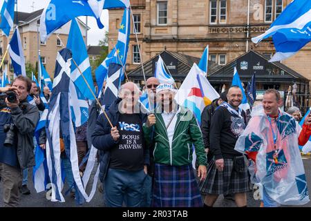 Glasgow, Écosse, Royaume-Uni. 06th mai 2023. « Tout sous une bannière », la marche de l'indépendance écossaise à Glasgow. Credit R.Gass/Alamy Live News Banque D'Images