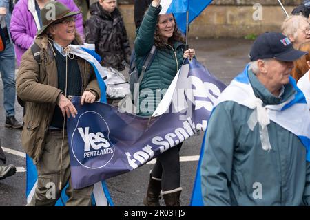 Glasgow, Écosse, Royaume-Uni. 06th mai 2023. « Tout sous une bannière », la marche de l'indépendance écossaise à Glasgow. Credit R.Gass/Alamy Live News Banque D'Images