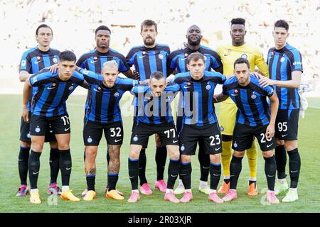 Rome, Italie. 06th mai 2023. Le FC Internazionale s'est mis en ligne pendant la série Un match entre Roma et Inter Milan au Stadio Olimpico, Rome, Italie, le 6 mai 2023. Credit: Giuseppe Maffia/Alay Live News Banque D'Images