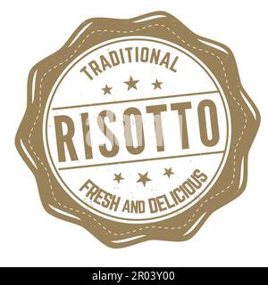 Risotto grunge caoutchouc timbre sur fond blanc, illustration vectorielle Illustration de Vecteur