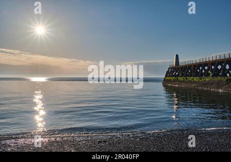 Harbour Pier à Maryport, Cumbria Banque D'Images