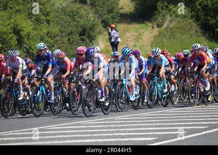 Tarrueza, Espagne, 06th mai 2023: Le cycliste de technologie d'Israël Roland, Claire Steels, qui monte dans le peloton pendant la phase 6th de la LaVuelta féminine par Carrefour 2023 entre Castro-Urdiales et Laredo, sur 06 mai 2023, à Tarrueza, Espagne. Credit: Alberto Brevers / Alay Live News Banque D'Images