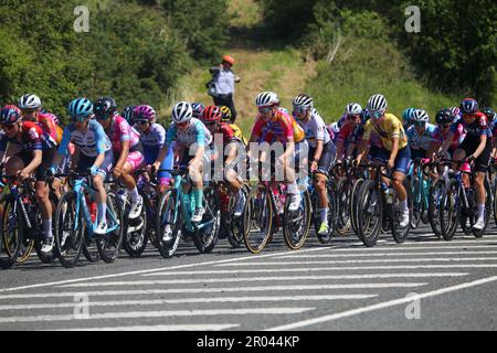 Tarrueza, Espagne, le 06th mai 2023: Le cycliste de Team SD Worx, Marie Schreiber à cheval au cours de la phase 6th de LaVuelta féminin par Carrefour 2023 entre Castro-Urdiales et Laredo, sur 06 mai 2023, à Tarrueza, Espagne . Credit: Alberto Brevers / Alay Live News Banque D'Images