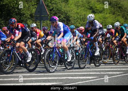 Tarrueza, Espagne, le 06th mai 2023: Cycliste de l'équipe Jayco Alula, Pate Amber dans le peloton pendant la phase 6th de LaVuelta féminin par Carrefour 2023 entre Castro-Urdiales et Laredo, sur 06 mai 2023, à Tarrueza, Espagne . Credit: Alberto Brevers / Alay Live News Banque D'Images