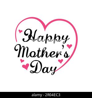 Illustration vectorielle de typographie Happy Mothers Day. Joyeux jour de mères calligraphie moderne image vectorielle de fond Illustration de Vecteur