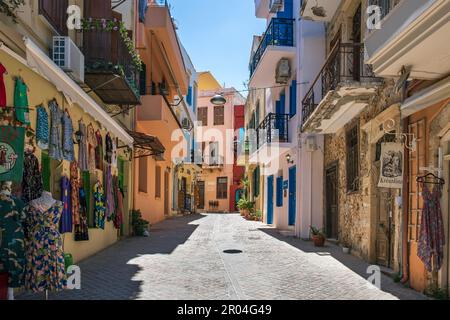 Rue de la vieille ville de La Canée, Crète, Grèce Banque D'Images