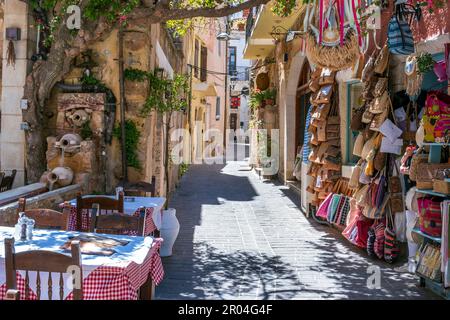 Rue de la vieille ville de La Canée, Crète, Grèce Banque D'Images