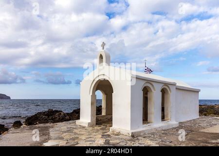 Eglise d'Agios Nikolaos (Saint Nicolas), Georgoupoli, Crète, Grèce Banque D'Images