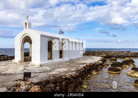 Eglise d'Agios Nikolaos (Saint Nicolas), Georgoupoli, Crète, Grèce Banque D'Images