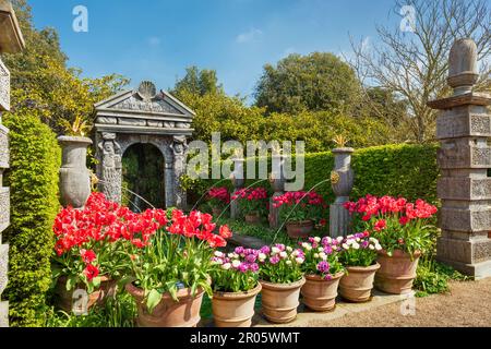 Jardins du château d'Arundel. Banque D'Images